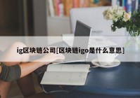 ig区块链公司[区块链igo是什么意思]