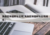 海南区块链孵化公司[海南区块链孵化公司排名]